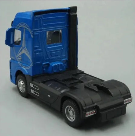 Camión Metálico de Juguete Escala 1:50 - Scania - Mercedes Benz- Con Sonido, Luz y Tracción Pullback
