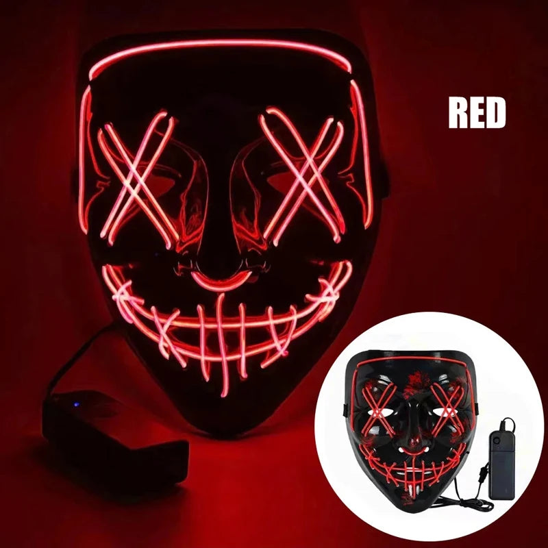 Máscara LED "La Purga" – Brilla en la oscuridad y destaca en cada evento