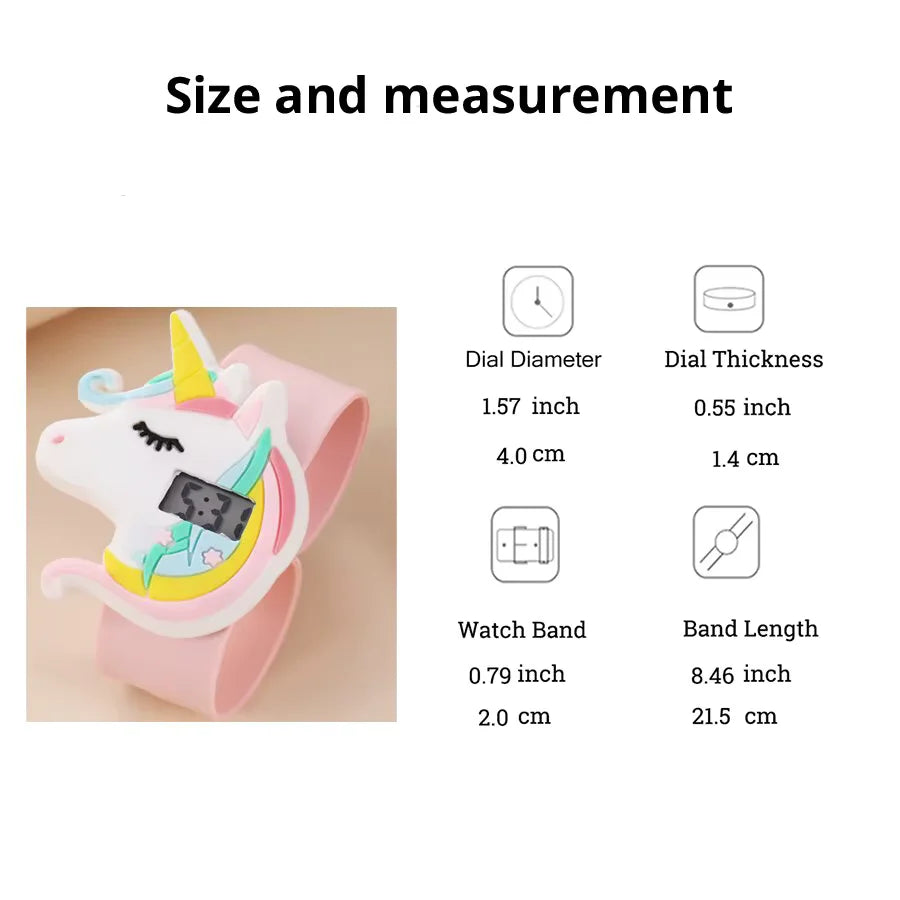 Reloj Infantil con Banda de Golpe - Unicornio