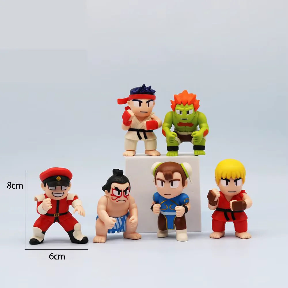 Set de 6 Figuras de Street Fighter - Edición Q