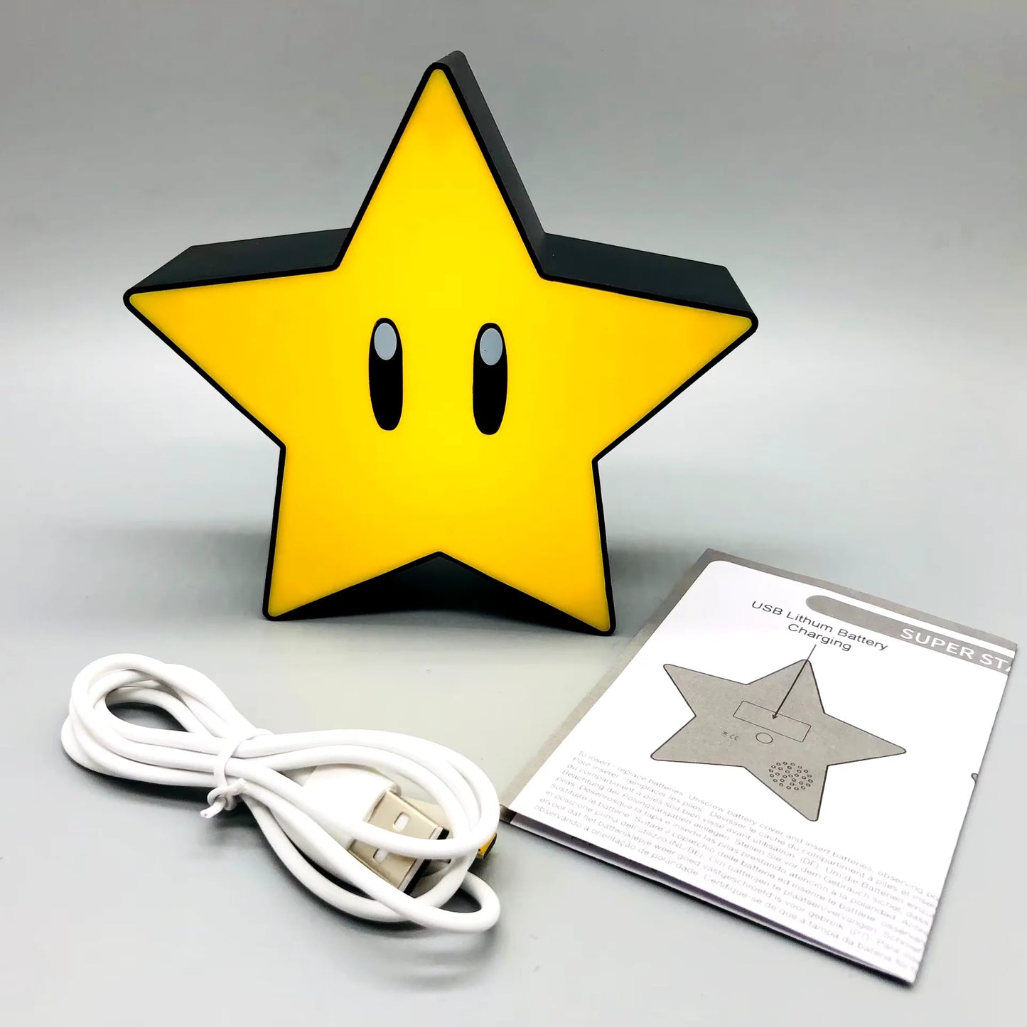 Lámpara Super Star Mario Bros con luz y sonido