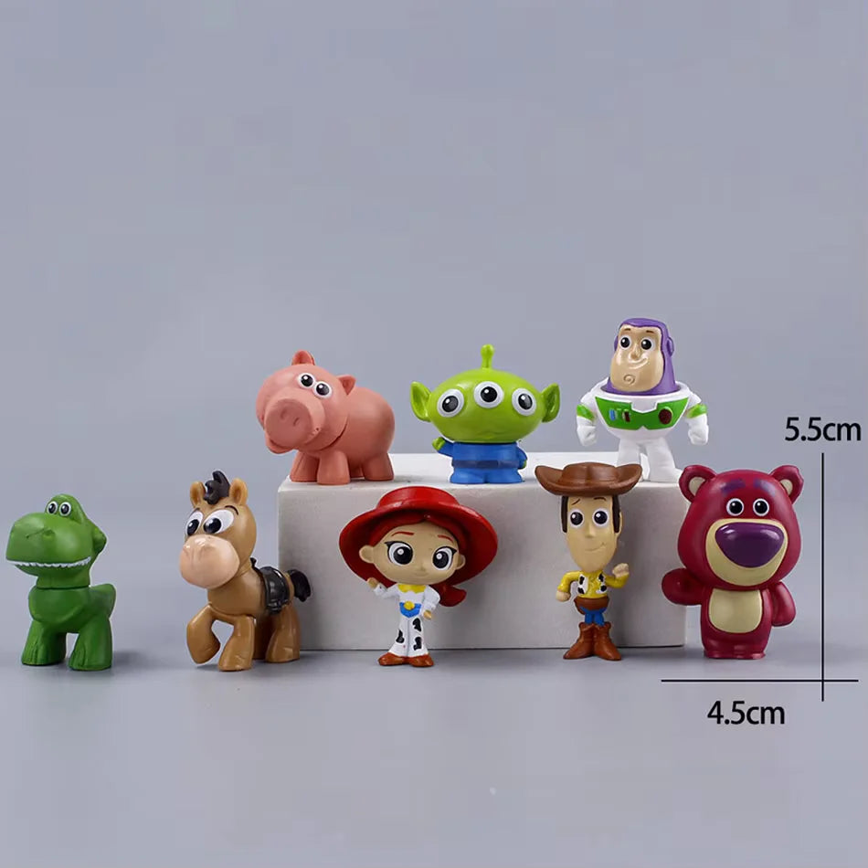 Set de 8 figuras coleccionables: Toy Story – Versión Mini Q