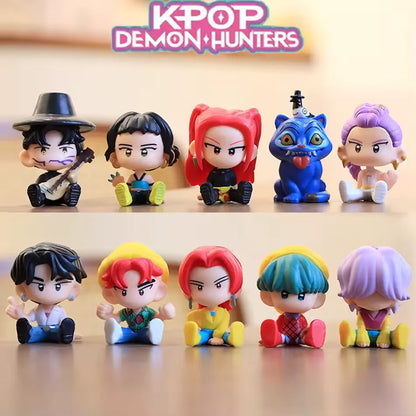 Set Mini Figuras de las Guerreras K-Pop – Demon Hunters - Colección Completa, 10 Uds Estilo Chibi