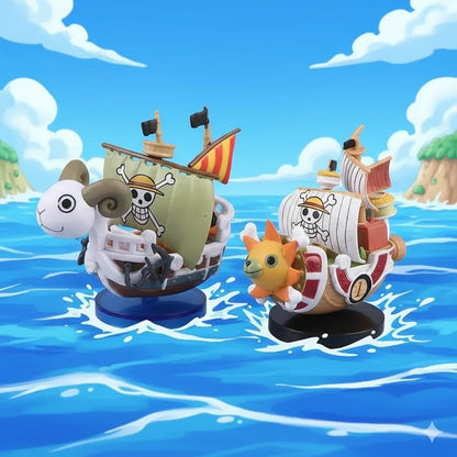 Barcos de One Piece - Going Merry y Thousand Sunny (Modelos Coleccionables)