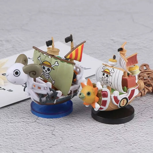 Barcos de One Piece - Going Merry y Thousand Sunny (Modelos Coleccionables)