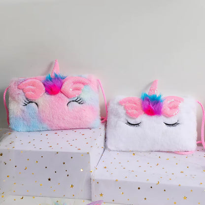 Bolso de Hombro de Unicornio de Felpa – Para Niñas Pequeñas