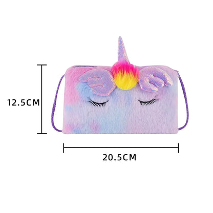 Bolso de Hombro de Unicornio de Felpa – Para Niñas Pequeñas