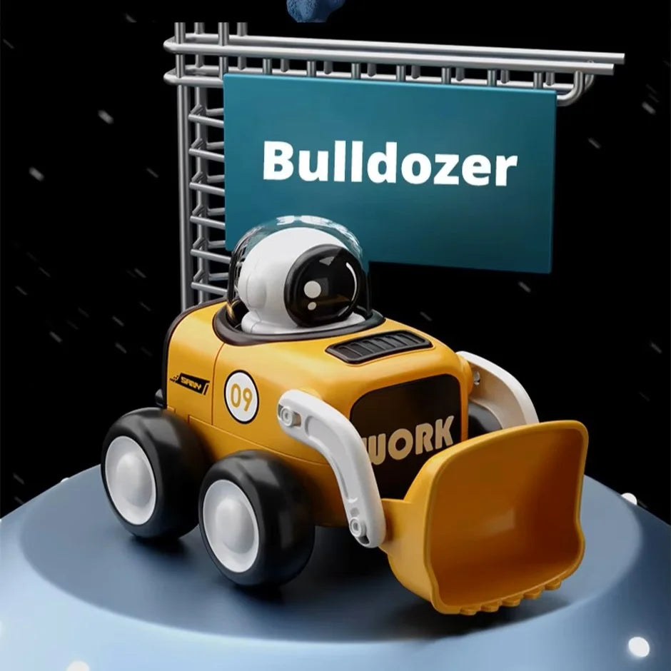 Bulldozer de Ingeniería Lunar con Astronauta y Silbato