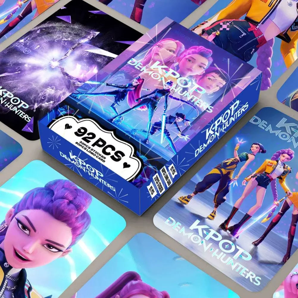 Caja de Cartas K-Pop Demon Hunters – Huntrix & Saja Boys (92 piezas)