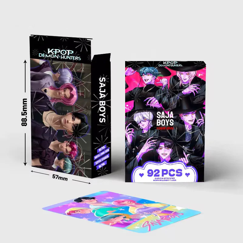 Caja de Cartas K-Pop Demon Hunters – Huntrix & Saja Boys (92 piezas)