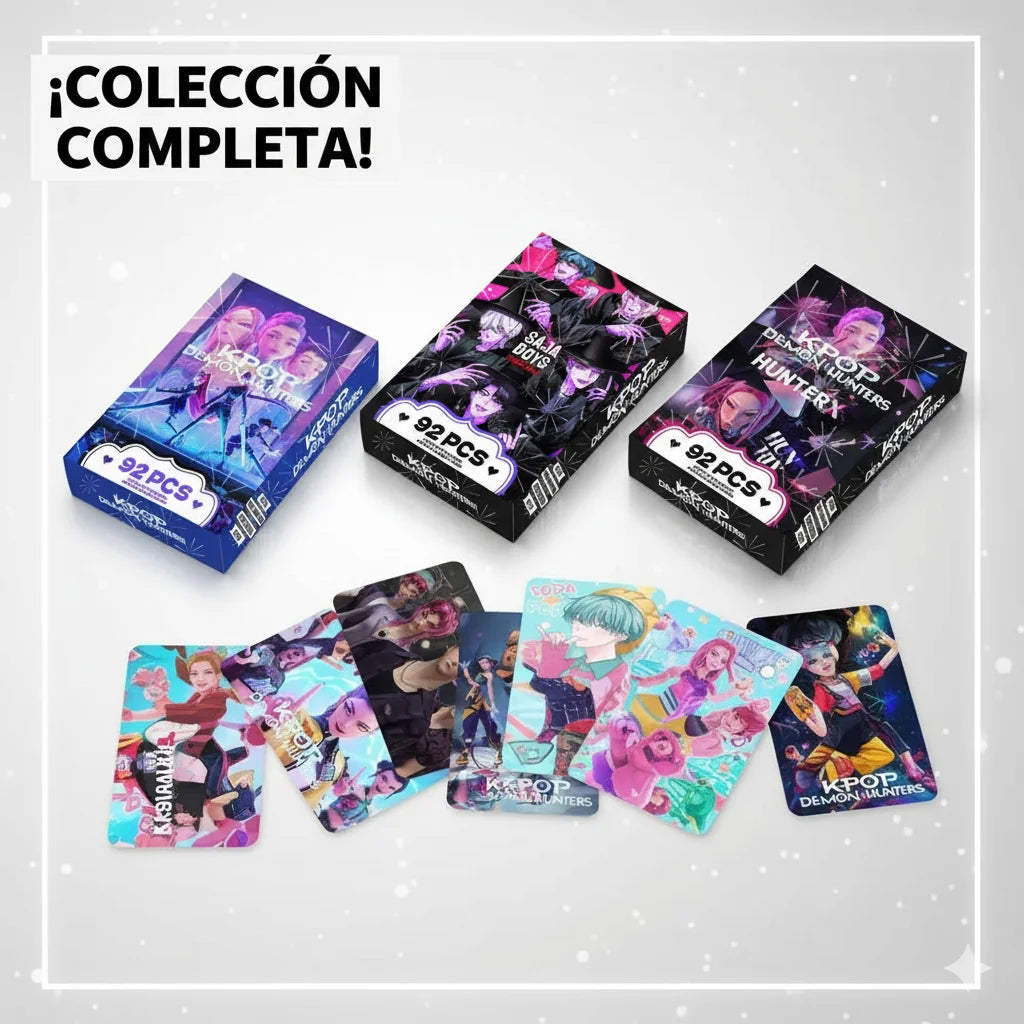 Caja de Cartas K-Pop Demon Hunters – Huntrix & Saja Boys (92 piezas)