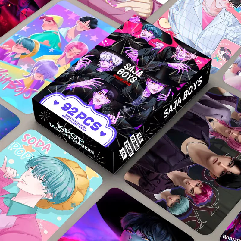 Caja de Cartas K-Pop Demon Hunters – Huntrix & Saja Boys (92 piezas)