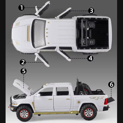 Camioneta Dodge RAM 1:32 – Camioneta de Aleación con Luces y Sonido