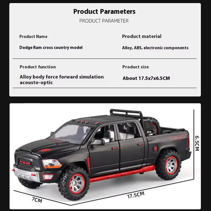 Camioneta Dodge RAM 1:32 – Camioneta de Aleación con Luces y Sonido