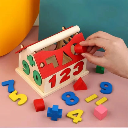 Casa Montessori de Madera - Juguete Educativo para Niños Pequeños