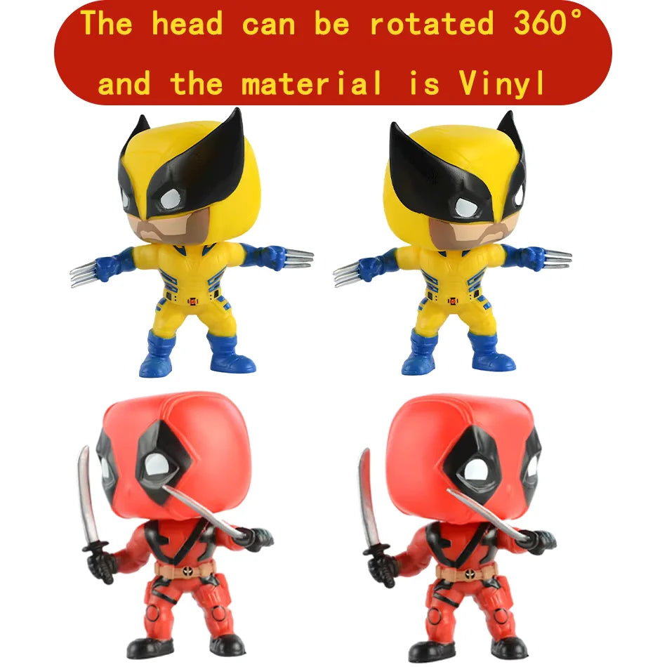 Figuras estilo Funko Pop – Deadpool y Wolverine (sin caja)