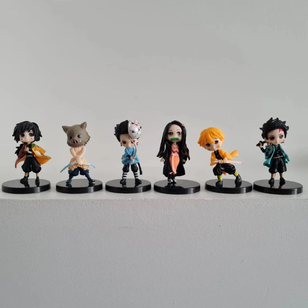 Set 6 figuras de Demon Slayer: Kimetsu no Yaiba