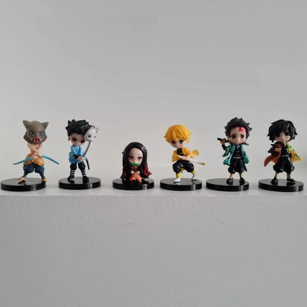 Set 6 figuras de Demon Slayer: Kimetsu no Yaiba