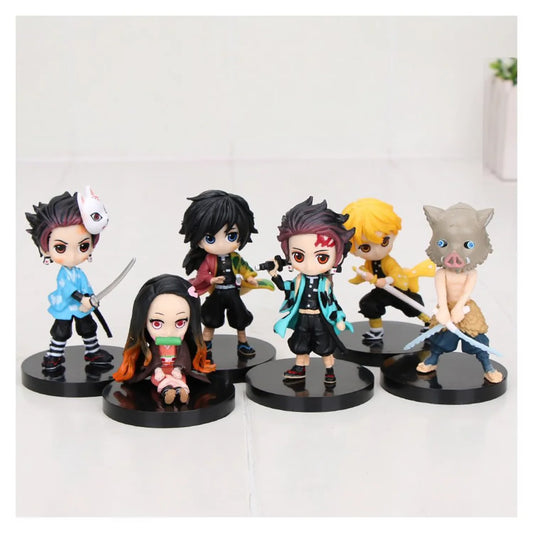 Set 6 figuras de Demon Slayer: Kimetsu no Yaiba