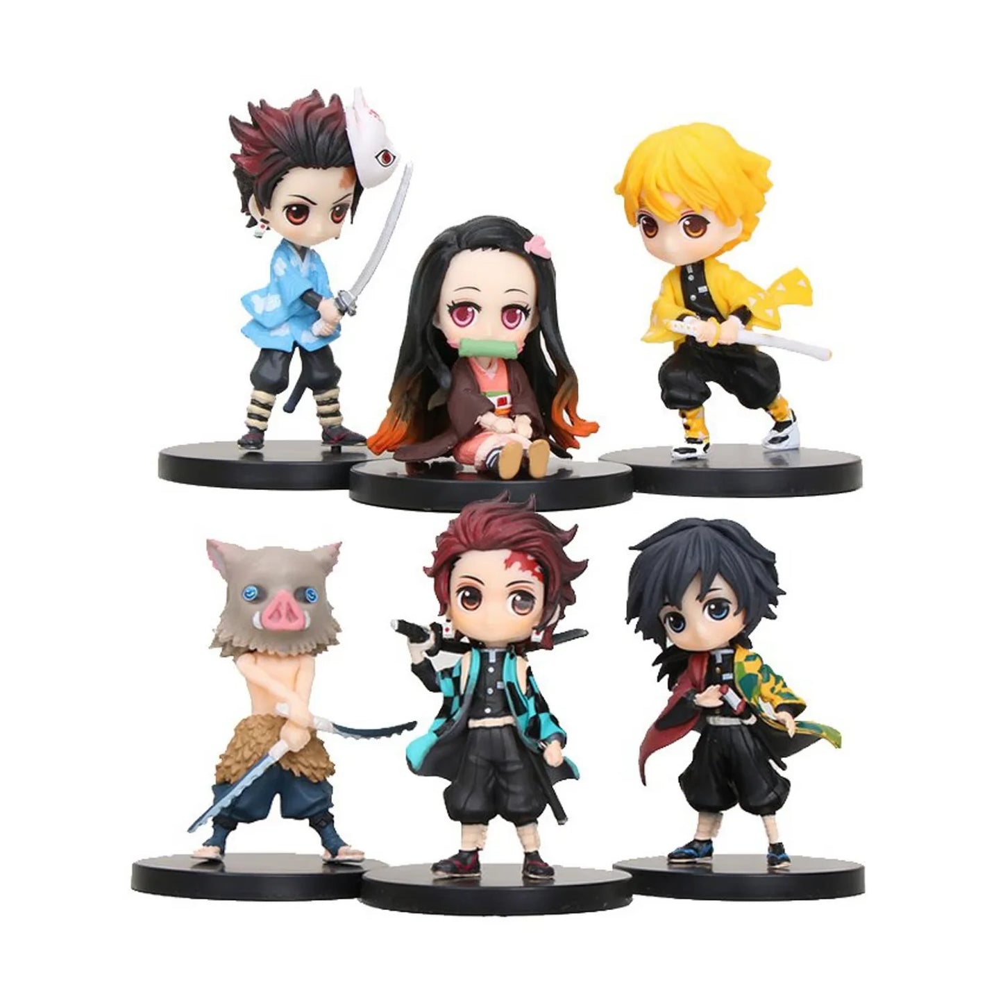 Set 6 figuras de Demon Slayer: Kimetsu no Yaiba