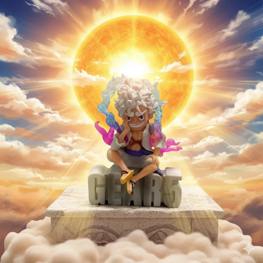 Figura de Luffy "Gear 5 - Dios del Sol Nika" (Mini Estatua) - Sin caja