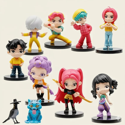 Set Completo de Figuras K-Pop Demon Hunter – Colección de 10 Personajes