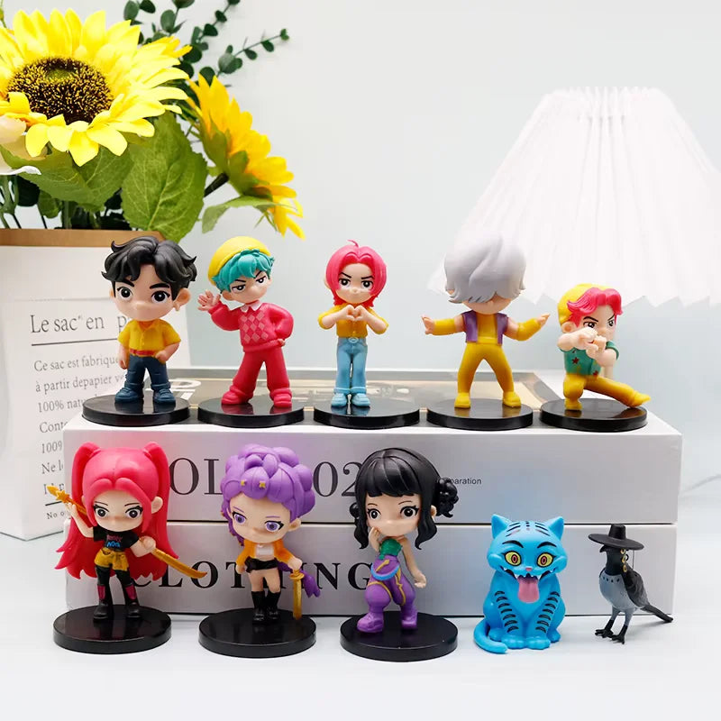 Set Completo de Figuras K-Pop Demon Hunter – Colección de 10 Personajes