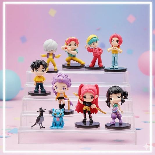 Set Completo de Figuras K-Pop Demon Hunter – Colección de 10 Personajes