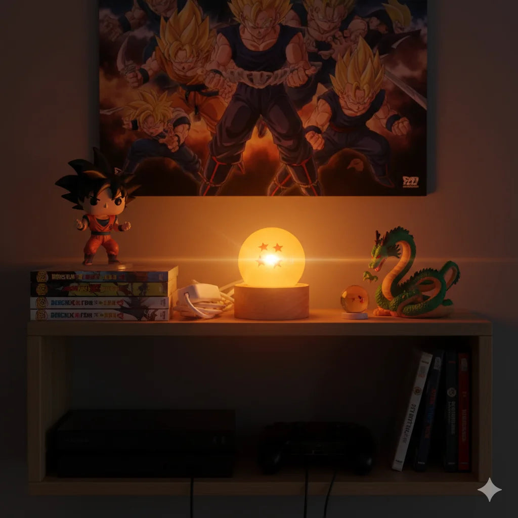 Lámpara Decorativa – Esfera de 4 Estrellas de Dragon Ball (4,3 cm)
