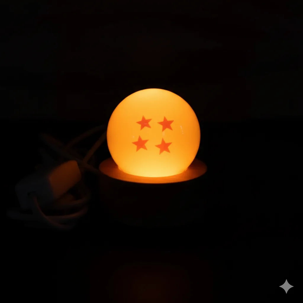 Lámpara Decorativa – Esfera de 4 Estrellas de Dragon Ball (4,3 cm)
