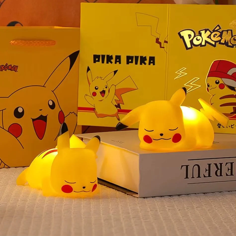 Lámpara nocturna de Pikachu en adorables poses durmiendo