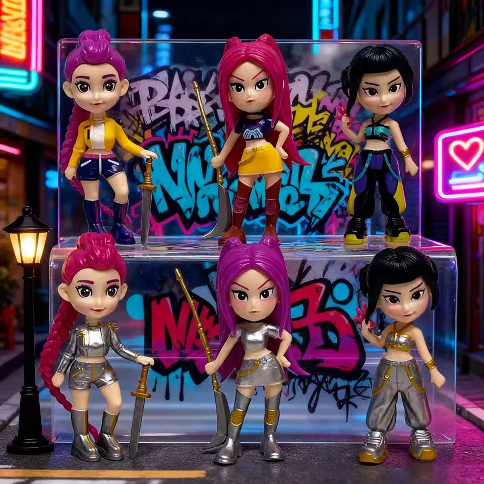 Set de Figuras K-Pop Demon Hunters – Las Guerreras K-Pop (6 unidades)