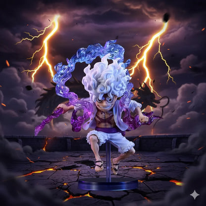 Figura de Acción Luffy Gear 5 "Dios del Sol Nika" - Tomando un Rayo