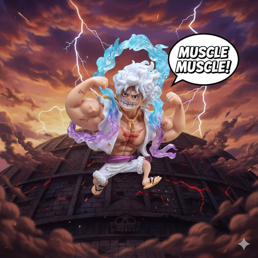 Figura de Luffy "Gear 5 - Dios del Sol Nika" (Edición Muscle) - Sin caja