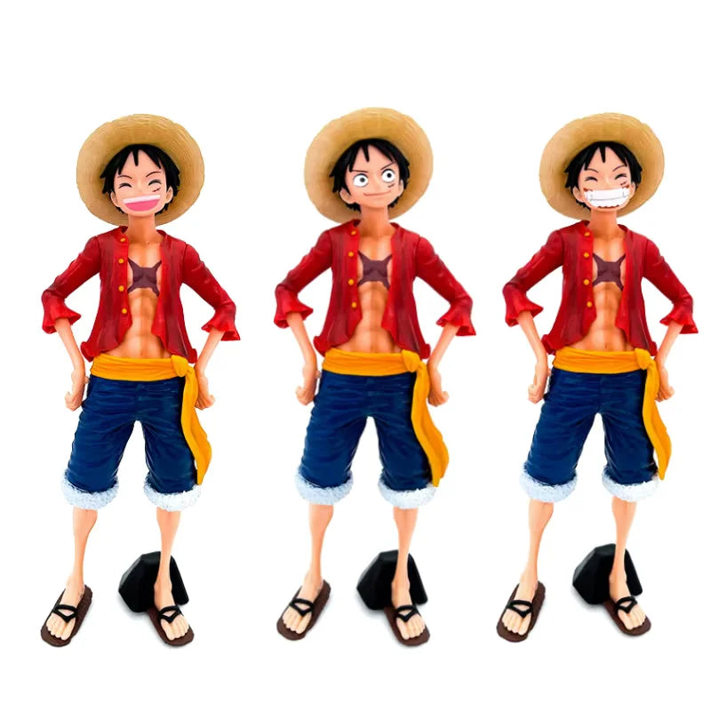 Figura de Luffy – One Piece - 3 Caras Intercambiables - (28 cm) (Sin caja)