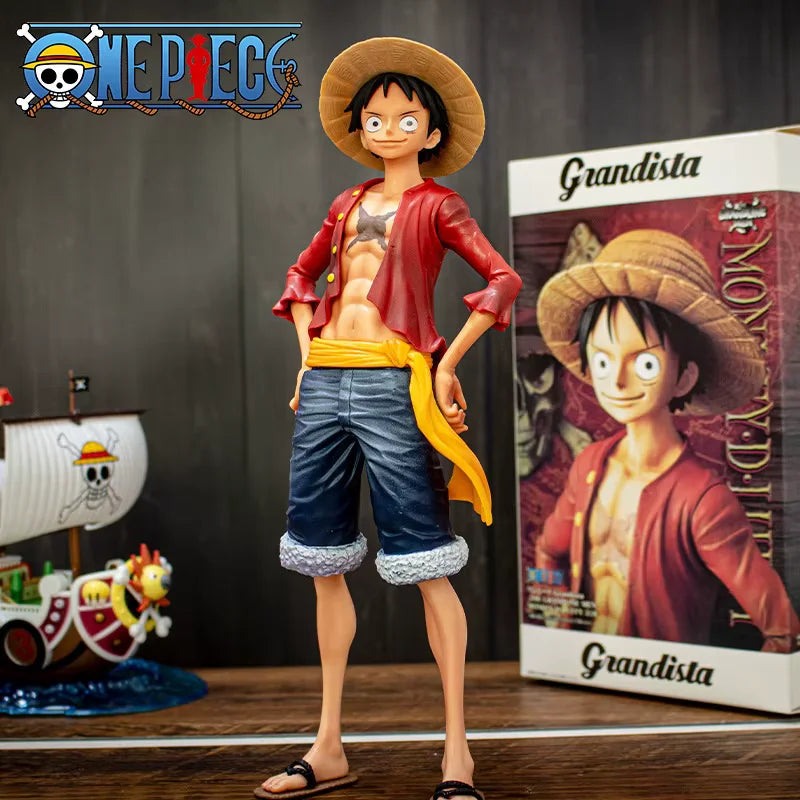 Figura de Luffy – One Piece - 3 Caras Intercambiables - (25 cm)