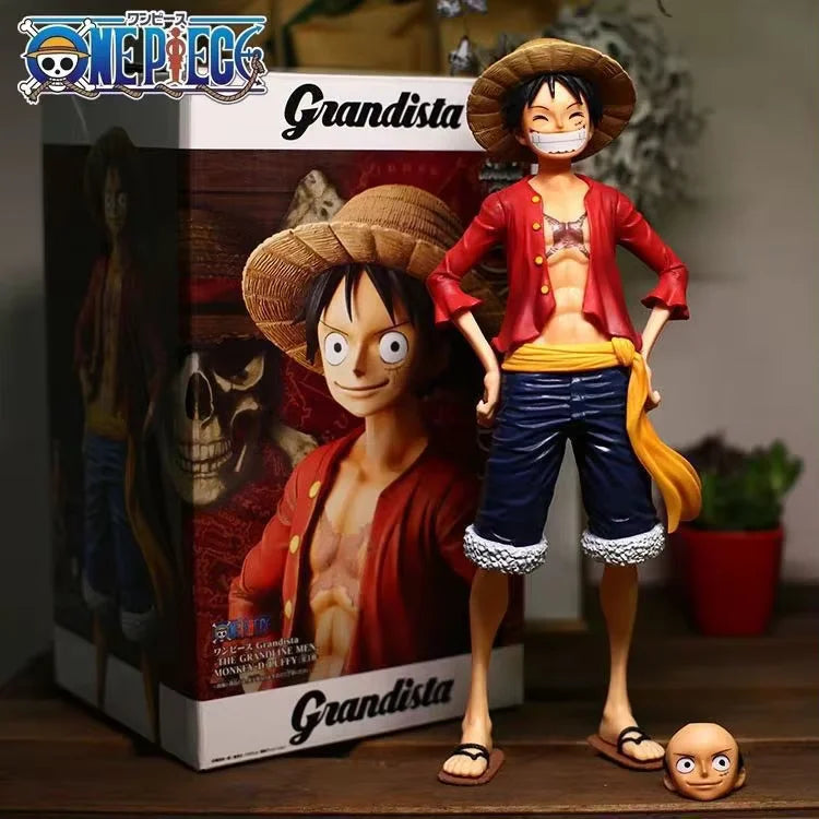 Figura de Luffy – One Piece - 3 Caras Intercambiables - (25 cm)