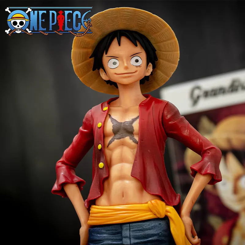 Figura de Luffy – One Piece - 3 Caras Intercambiables - (28 cm) (Sin caja)