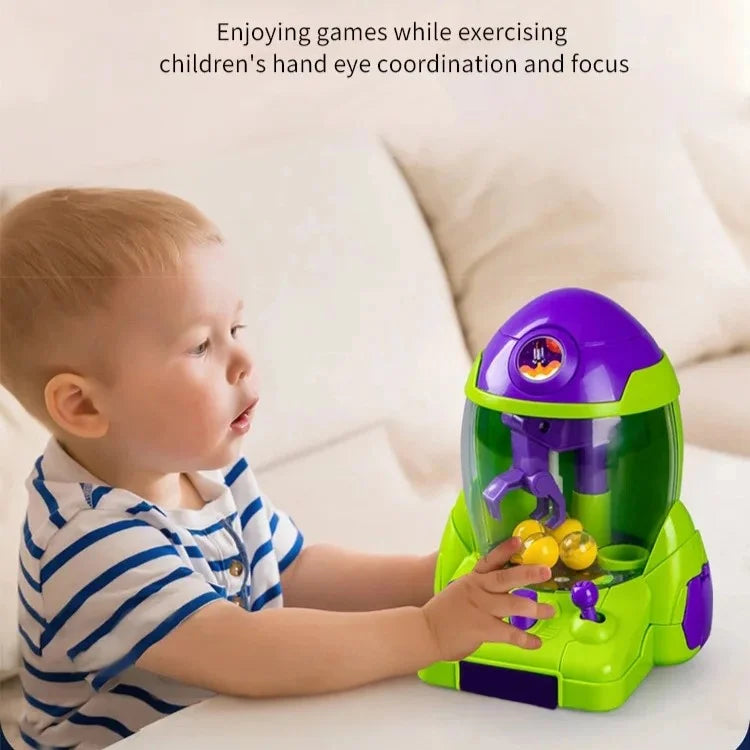 Máquina de Bolas en Forma de Cohete - Juguete Interactivo de Garra para Niños