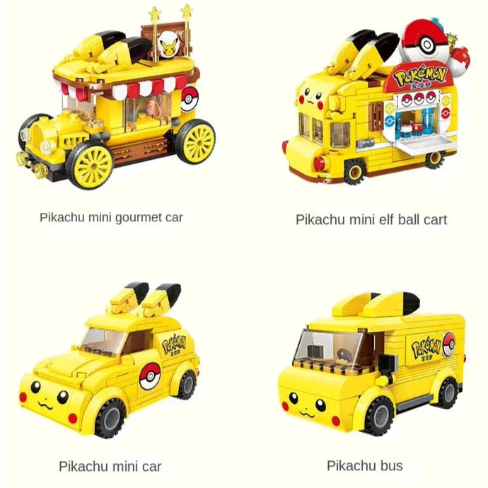 Mini Bloques de Construcción - Autos Inspirados en Pikachu