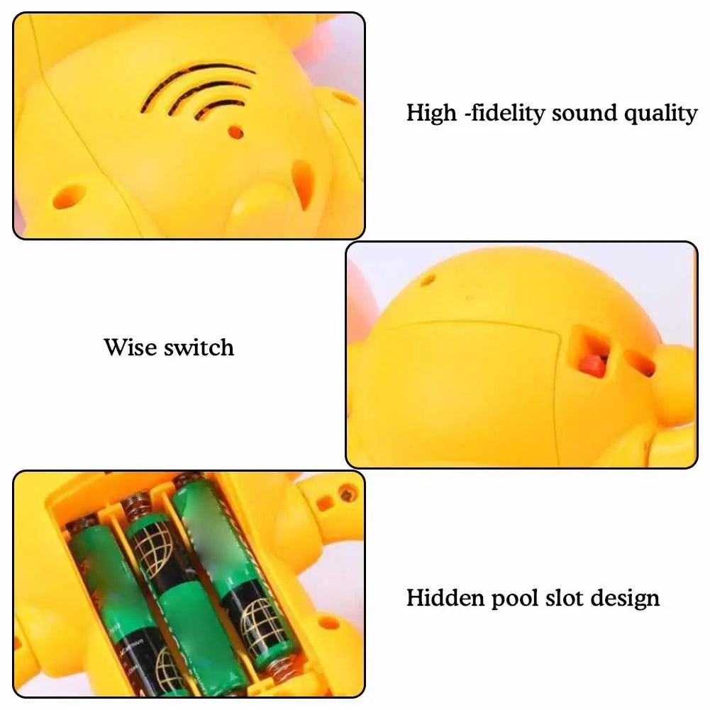 Monitos Eléctricos Rodantes con Luz y Sonido – Set de 2 (Naranjo y Azul)