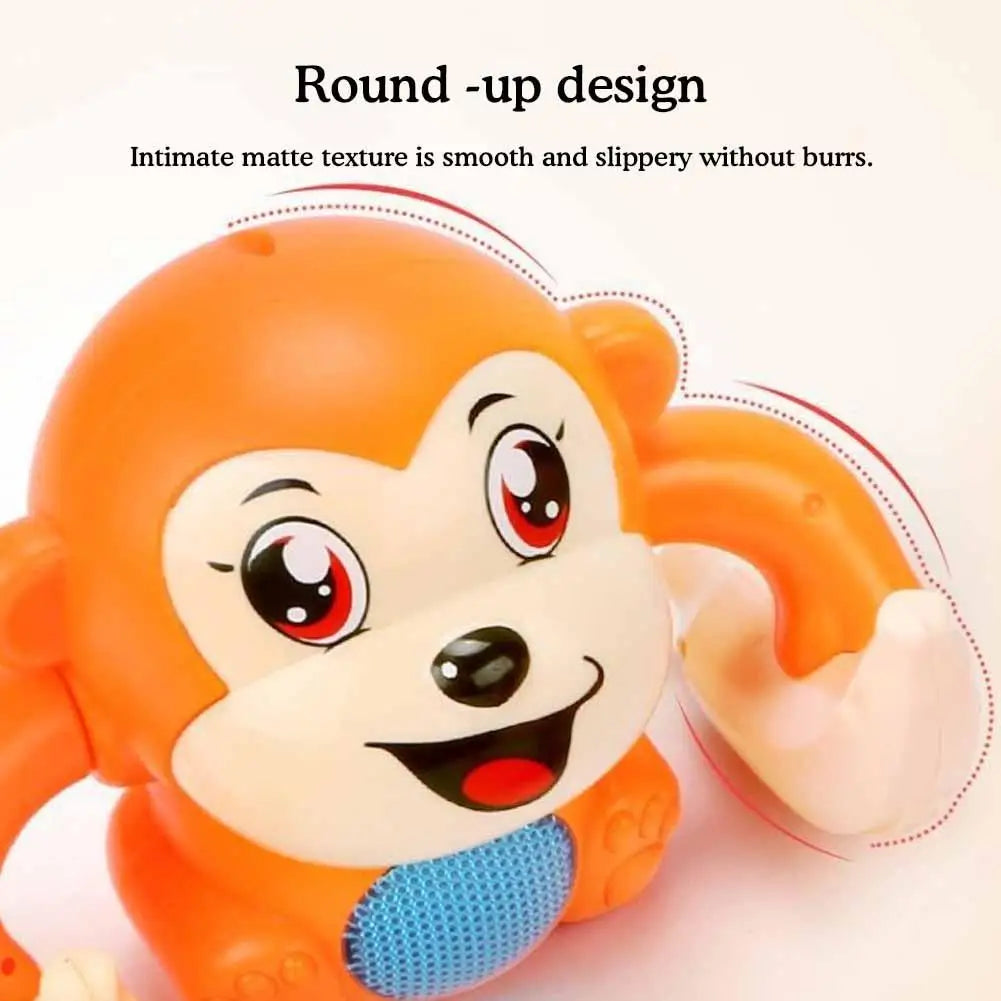 Monitos Eléctricos Rodantes con Luz y Sonido – Set de 2 (Naranjo y Azul)