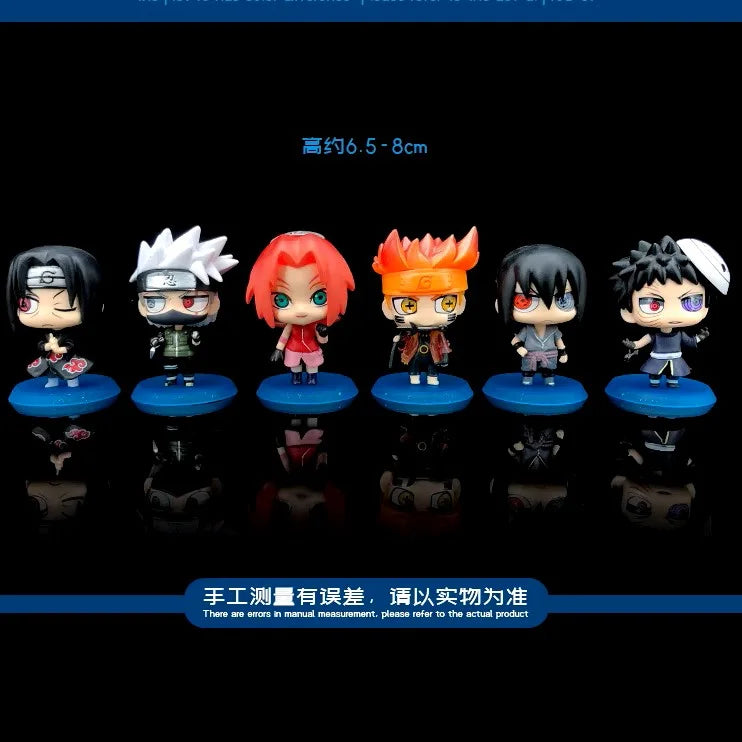 Set de 6 figuras coleccionables: Naruto Shippuden – Versión Q