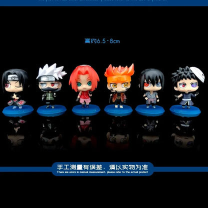 Set de 6 figuras coleccionables: Naruto Shippuden – Versión Q