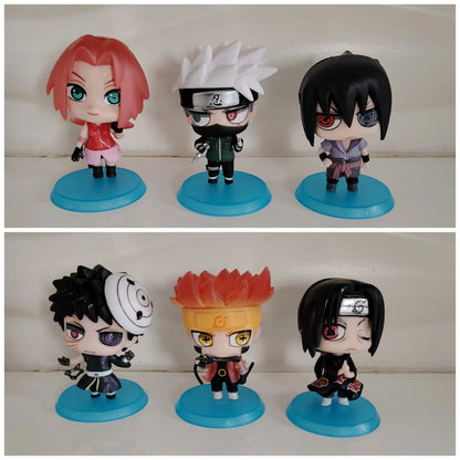 Set de 6 figuras coleccionables: Naruto Shippuden – Versión Q