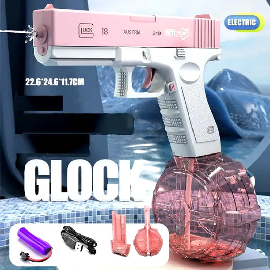 Pistola de Agua Eléctrica Glock Rosa