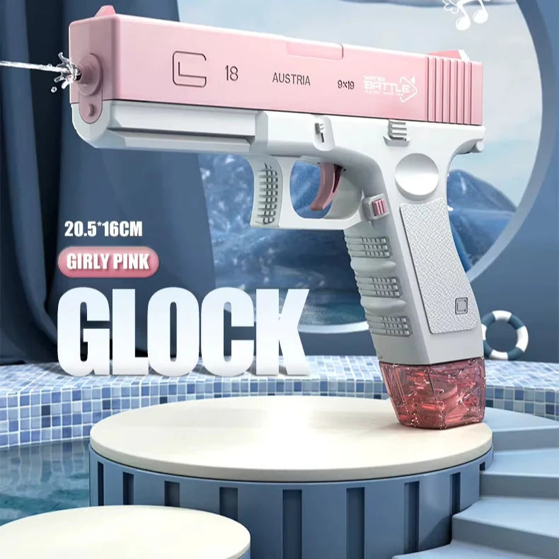 Pistola de Agua Eléctrica Glock Rosa