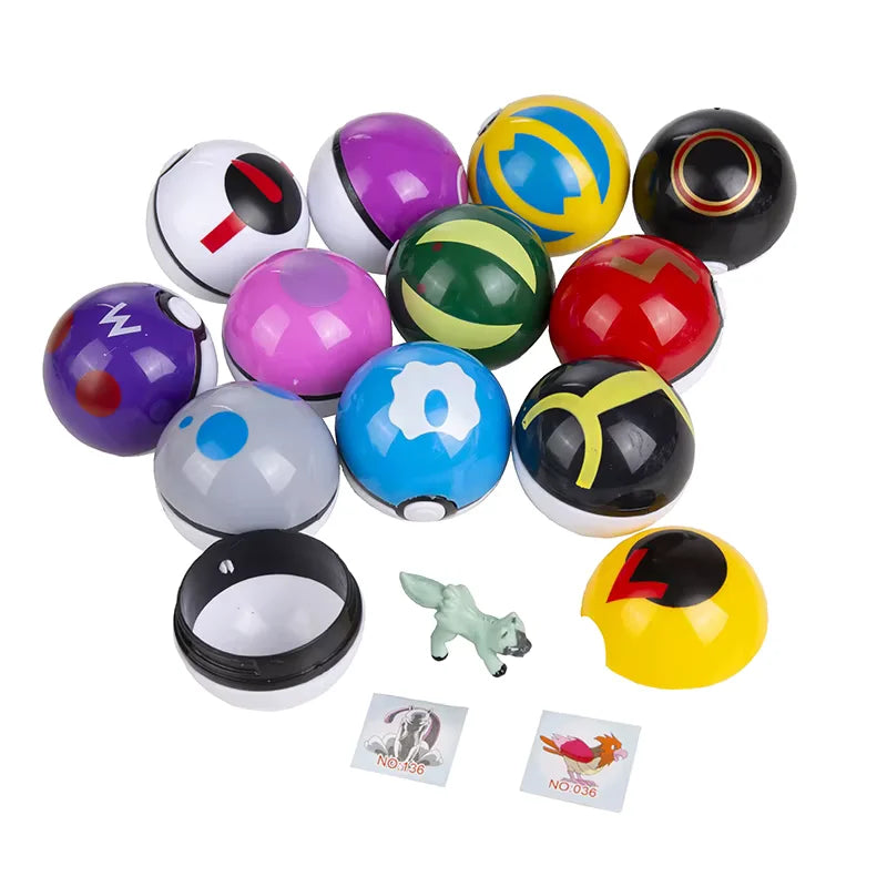 Pokébolas de Pokémon con figura y stickers