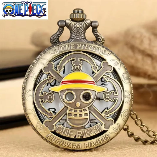 Reloj de Bolsillo One Piece – Diseño de Sombrero Amarillo