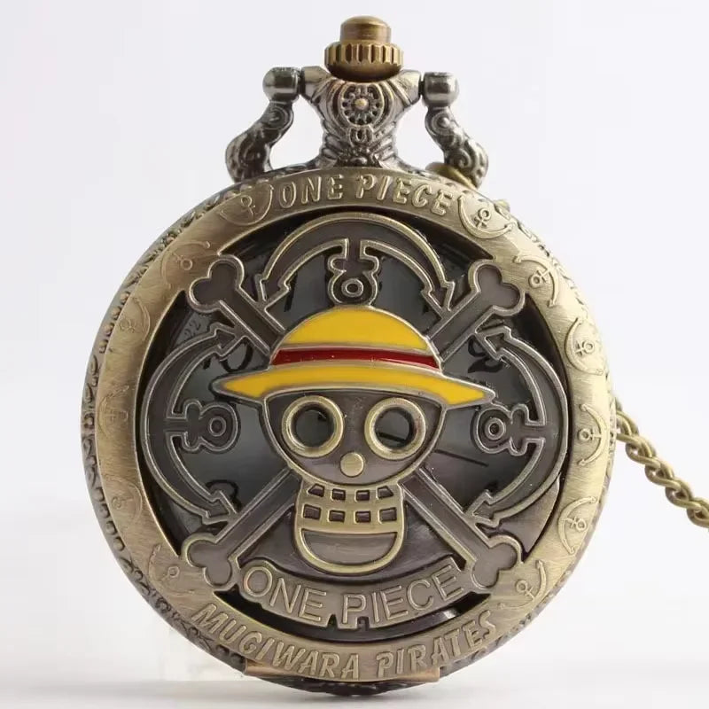 Reloj de Bolsillo One Piece – Diseño de Sombrero Amarillo